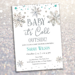 Snowflakes Baby It's Cold Outside Baby shower