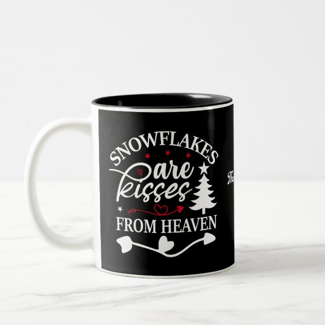 "Snowflakes baisers du ciel" tasses personnalisées (Gauche)