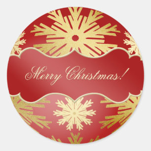 Snowflakes Ball de Noël Rouge Gold stickers