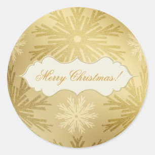 Snowflakes Ballons de Noël stickers or