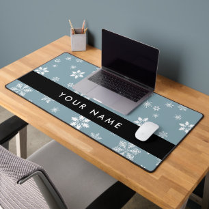Snowflakes blanc, Grey, Votre nom, Personnaliser