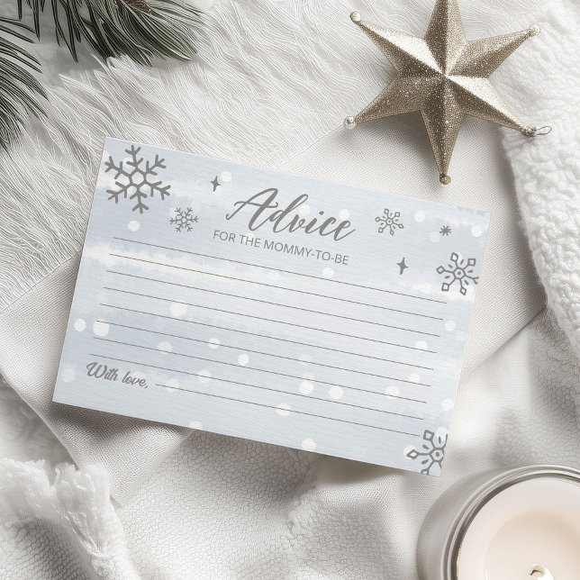 Snowflakes Boy Baby shower Conseils Cartes (Créateur téléchargé)