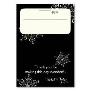 Snowflakes Carte de siège noir et blanc off