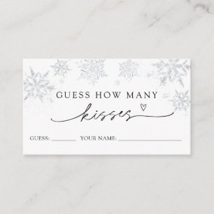 Snowflakes Devine Combien De Baisers Carte De Jeu