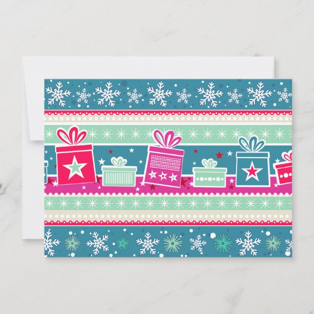 Snowflakes et présente l'invitation de carte posta (Devant)
