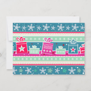 Snowflakes et présente l'invitation de carte posta