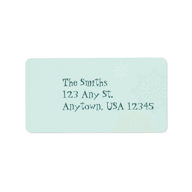 Snowflakes et Stars Étiquettes de adresse de Noël (Devant)