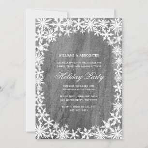 Snowflakes & Granite Corporate Holiday Invitation