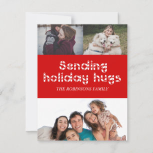 Snowflakes Holiday Hugs Carte de voeux photo