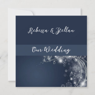 Snowflakes Invitation de mariage hivernal