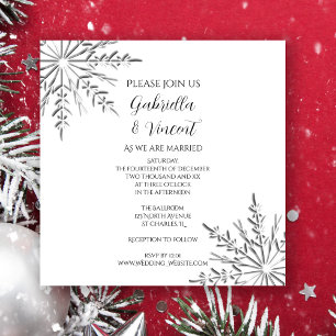Snowflakes Invitation de mariage hivernal
