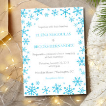 Snowflakes Invitations de mariage hivernal