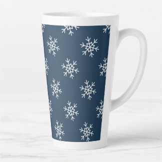 Snowflakes motif Festive latte mug