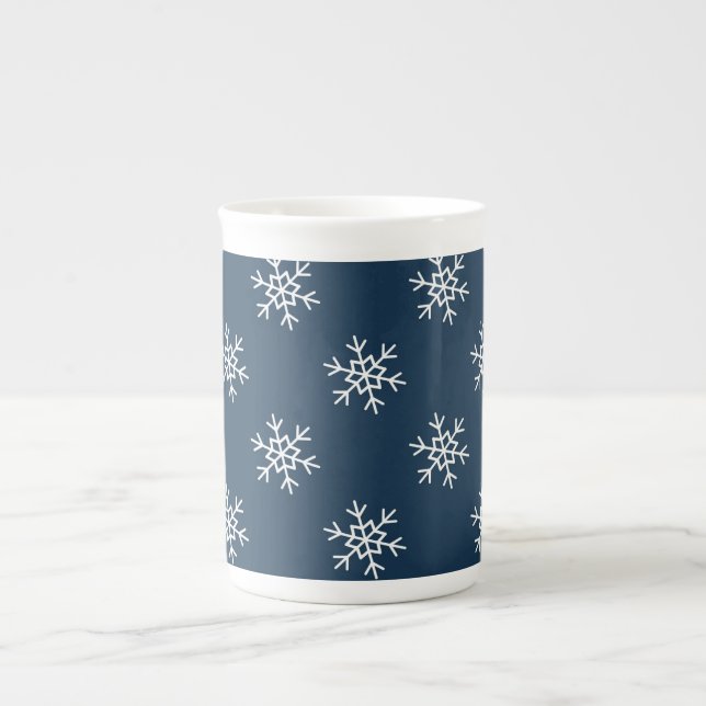Snowflakes motif Mug de spécialité festive (Devant)