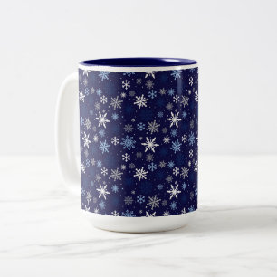 Snowflakes Mug à café à deux tons