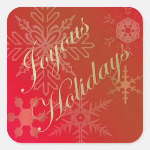 Snowflakes or sur Sticker rouge Ombre