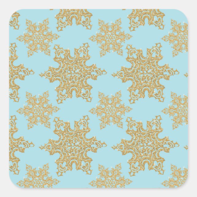 Snowflakes Parties scintillant or sur Sticker Carr (Devant)