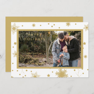 Snowflakes Photo Noël Chic Simple Calligraphie