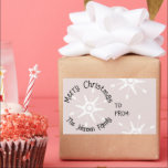 Snowflakes Pink Christmas Sticker rectangulaire<br><div class="desc">Étiquette cadeau Motif de Snowflakes mignon</div>