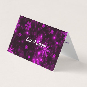 Snowflakes Purple Arrière - plan Tente Fold Cartes