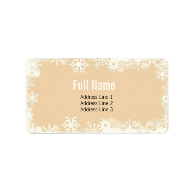 Snowflakes rétro 4 étiquettes de noël (Devant)