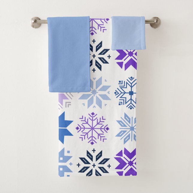 Snowflakes scandinave Serviette (En situation)