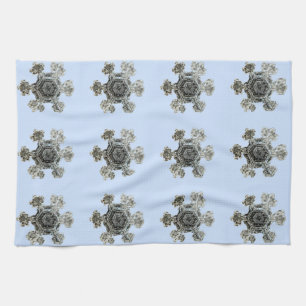 Snowflakes Violet Serviettes de cuisine