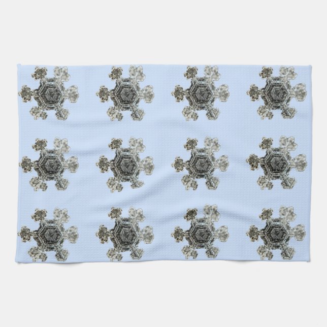 Snowflakes Violet Serviettes de cuisine (Horizontal)