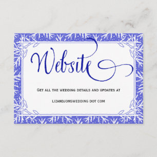 Snowflakes Winter Wedding Website Carte d'informat
