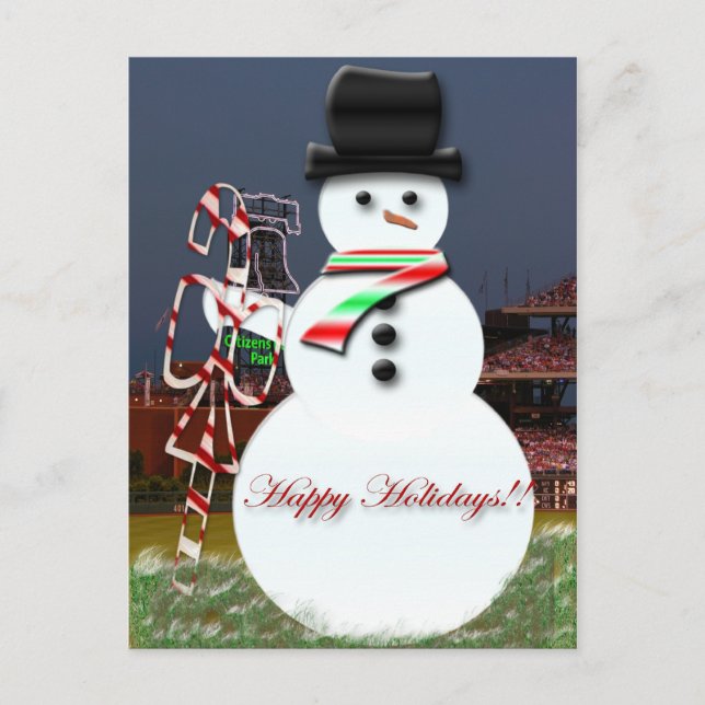Snowman à la carte postale de Ball Park (Devant)