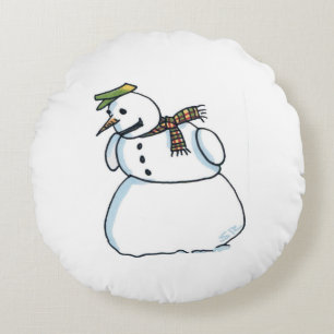 Snowman autour du coussin poly