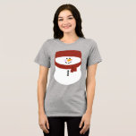 Snowman avec Beanie Christmas<br><div class="desc">* Illustration d'un bonhomme de neige mignon et souriant, portant une beanie rouge et une écharpe. * Les Tee - shirts sont disponibles en plusieurs couleurs, styles et tailles pour les enfants et les adultes, aussi! * Ce design est aussi sur des chemises pour adultes ! * Déplacer la conception...</div>