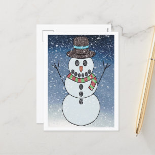 Snowman avec BG - Carte postale