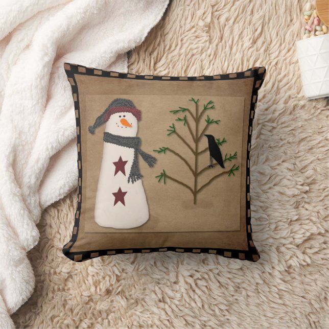 Snowman Avec Coussin Arbre (Couverture)