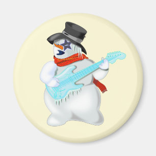 Snowman avec guitare Magnet Rock Your Colors - Tex