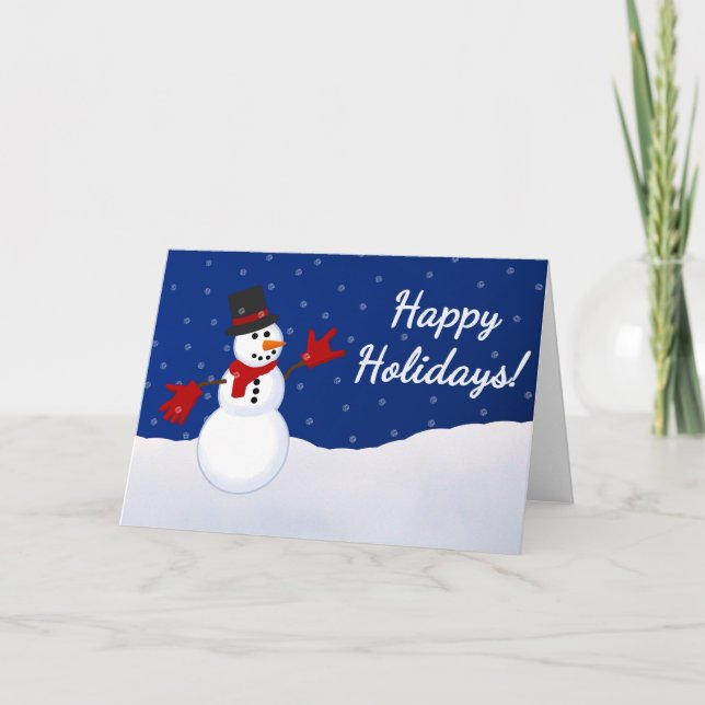 Snowman avec I Love You ASL Handshape Carte de Noë (Devant)
