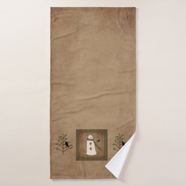 Snowman Avec Serviette Crow Set (Serviette de bain)