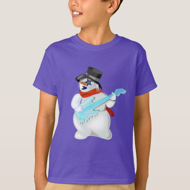 Snowman avec T-shirt guitare (Devant)