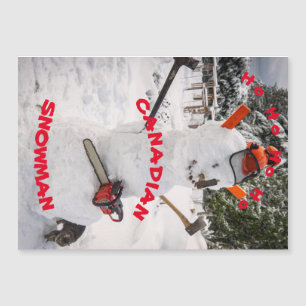 Snowman canadien - Un véritable bûcheron canadien