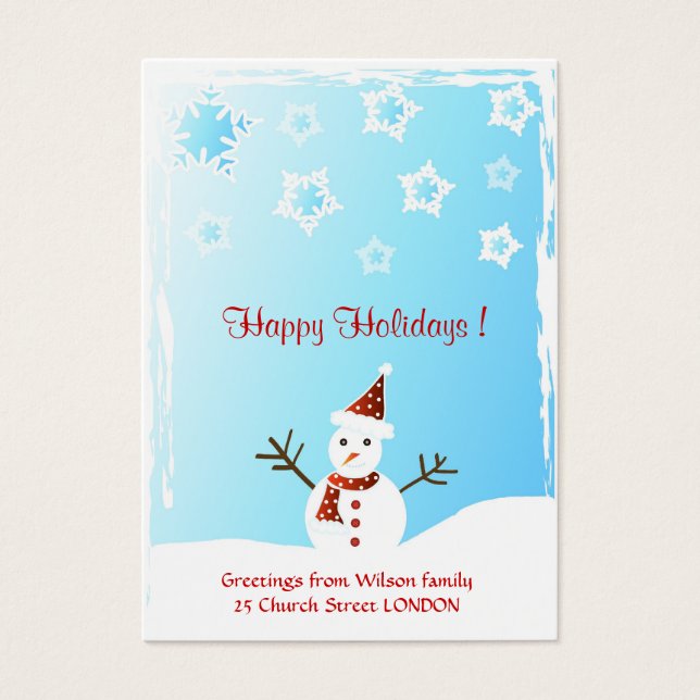 Snowman - Carte cadeau (Devant)