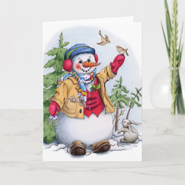 Snowman - Carte de voeux (Devant)