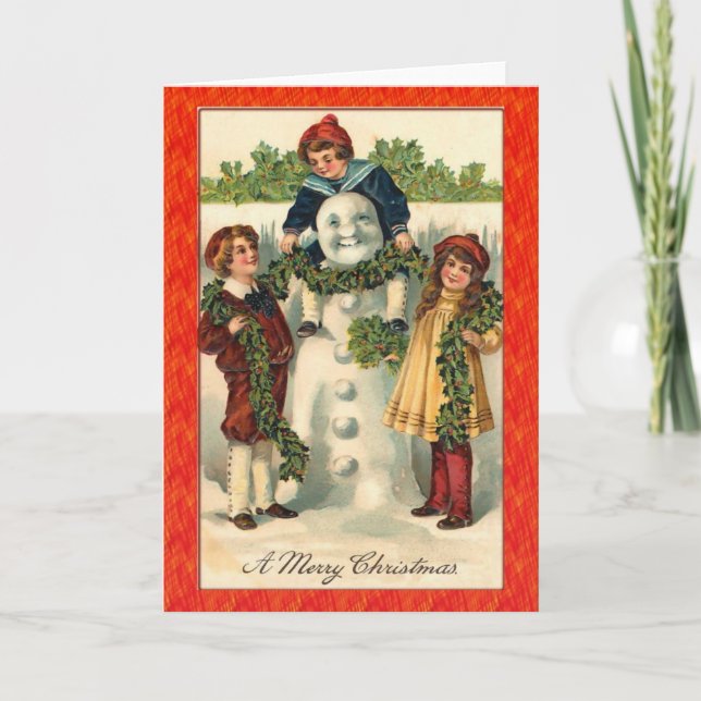 Snowman - carte de voeux de Noël (Devant)
