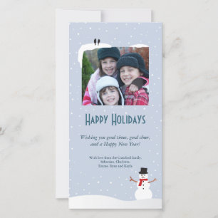 Snowman Carte photo de vacances