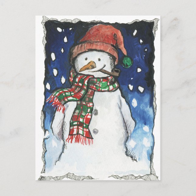 Snowman - Carte postale Xmas (Devant)