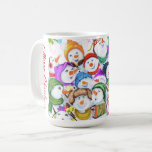 Snowman Christmas Party Mug<br><div class="desc">Mugs avec Happy Snowmans Joyeux Noël Fête Dessin Dessin Dessin Dessin Dessin Dessin Célébration Snowman - Choisissez / Ajoutez votre texte unique / Police / Couleur - Faites votre cadeau spécial Mug - Redimensionnez et déplacez ou supprimez et ajoutez des éléments / image avec outil de personnalisation ! - Dessin...</div>