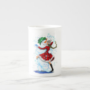 Snowman de Noël et danseuses Mug