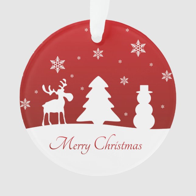 Snowman de rennes d'arbre de Noël (devant)