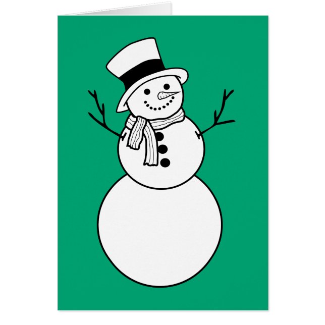 snowman d'hiver choisissez votre propre couleur ar (Devant)