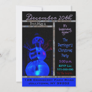 Snowman du Chevalier Noël Invitation