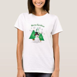 Snowman en hiver Wonderland Noël T-shirt